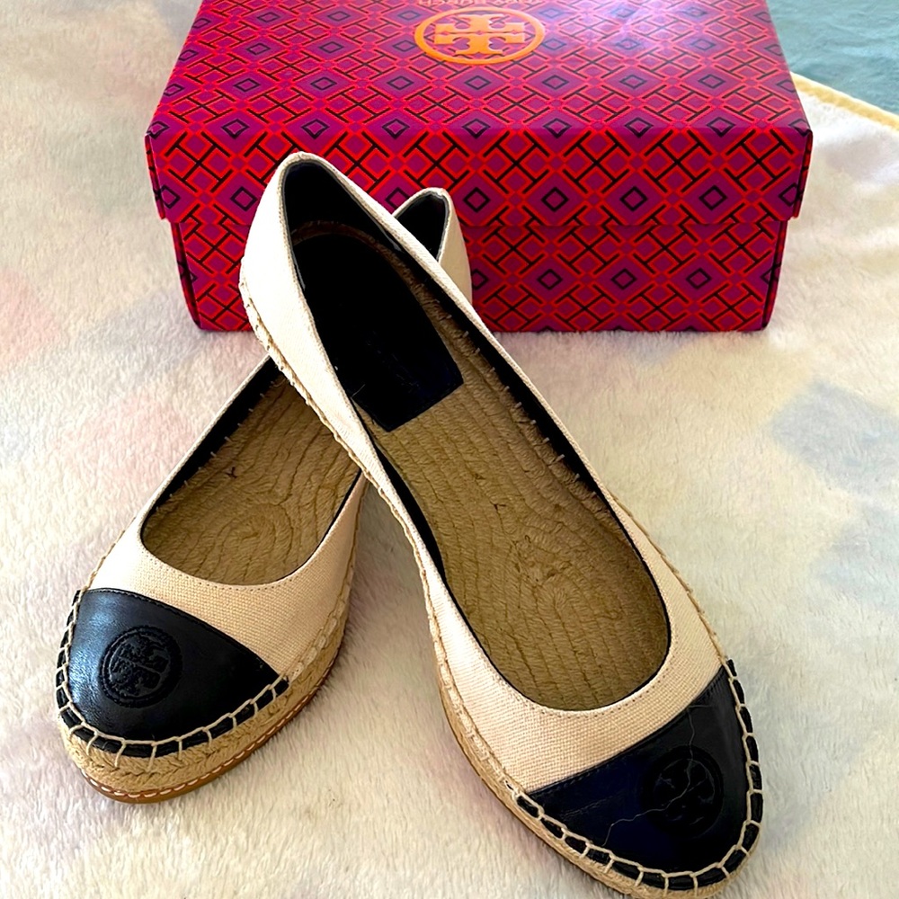 Tory Burch Canvas Wedge Espadrille
